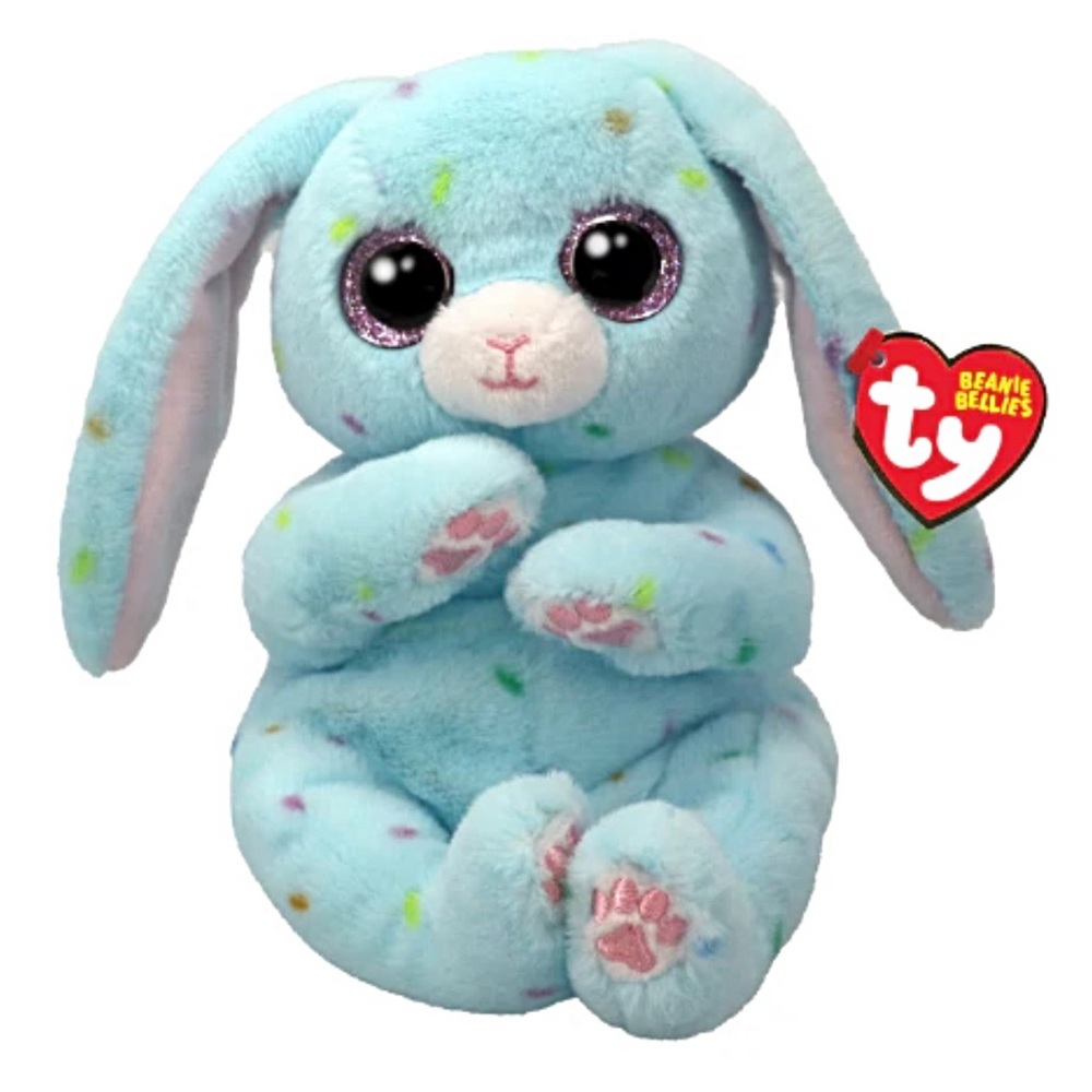 Ty Beanie Babies Speckled Blue Bunny Plush